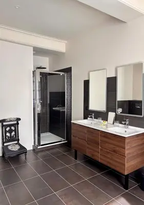 Salle de bains dans l'établissement L'Hotel Particulier