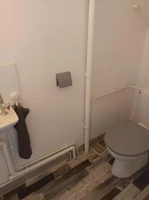 Salle de bains dans l'établissement Gîte de la fontaine