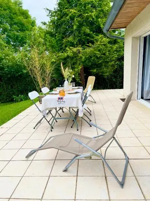 Terrasse ou espace extérieur de l'établissement Chez Coccinelle
