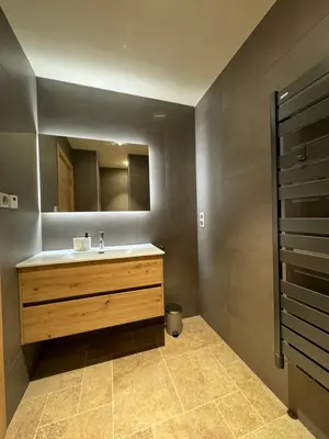 Salle de bains dans l'établissement Le Clos de la Chapelle