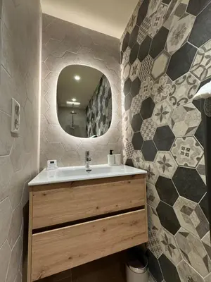 Salle de bains dans l'établissement Le Clos de la Chapelle