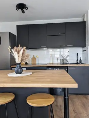 Cuisine ou kitchenette dans l'établissement Le Clairvaux - Proche centre avec 1 place en parking souterrain