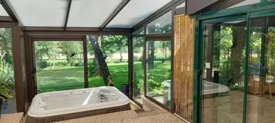 Jardin de l'établissement Gîte La Chaume