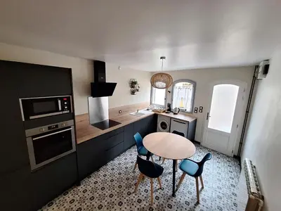 Cuisine ou kitchenette dans l'établissement le Nolaytoît