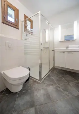 Salle de bains dans l'établissement La maison de Chantal