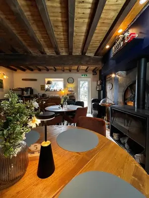 Coin salon dans l'établissement Domaine Kaet