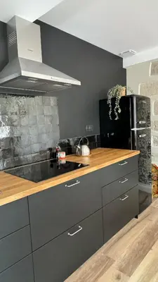 Cuisine ou kitchenette dans l'établissement Gîte 
