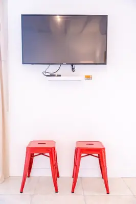 Télévision ou salle de divertissement dans l'établissement Grand Duplex avec Spa et Parking privé- 8 personnes