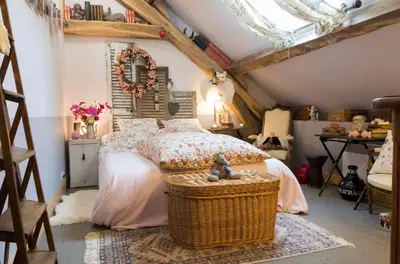 Un ou plusieurs lits dans un hébergement de l'établissement La petite maison dans la campagne