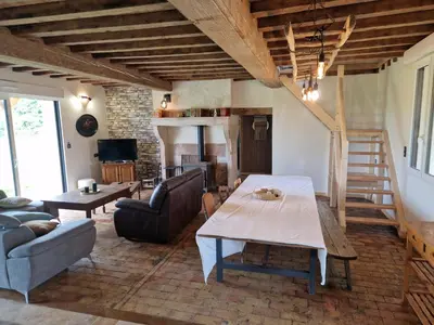 Coin salon dans l'établissement Gite ferme du meix guillot