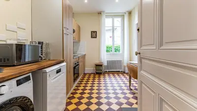 Cuisine ou kitchenette dans l'établissement Jade - Evasion vintage