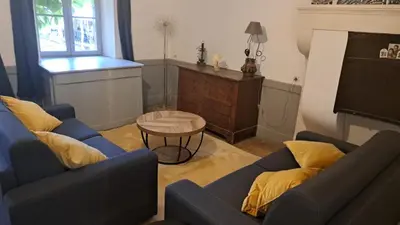 Coin salon dans l'établissement A la Ferme du Trembloy