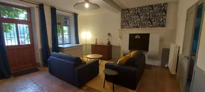 Coin salon dans l'établissement A la Ferme du Trembloy