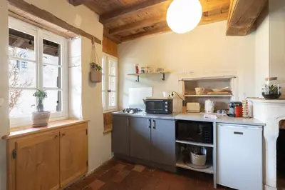Cuisine ou kitchenette dans l'établissement Cabana & La Maison du Père Amour