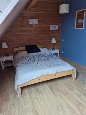 Un ou plusieurs lits dans un hébergement de l'établissement Maisonnette de la Butte de Thil