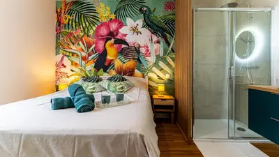 Salle de bains dans l'établissement Le Chouette Toucan