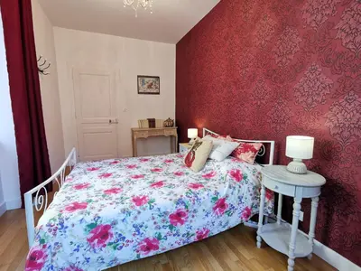 Un ou plusieurs lits dans un hébergement de l'établissement Appartement 3 chambres au cœur du Jura, idéal famille