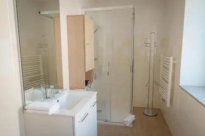 Salle de bains dans l'établissement Gîte du Haut Morvan