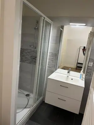 Salle de bains dans l'établissement Appartement centre ville Charolles