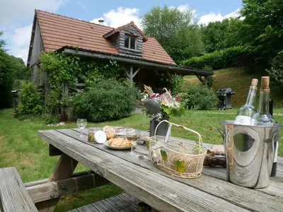 Plan de l'établissement Chalet charmant à Marigny-l'Église avec cheminée