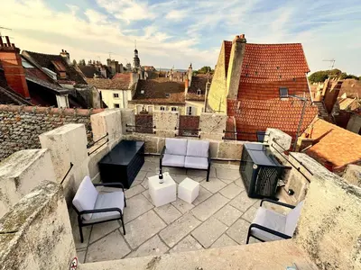 Coin salon dans l'établissement La Terrasse de La Tour