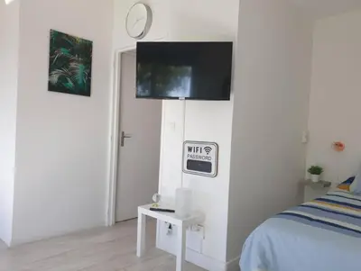 Télévision ou salle de divertissement dans l'établissement Appartement Le Classik' PARKING PRIVÉ