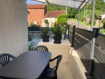 Balcon ou terrasse dans l'établissement Gîte Des Bons Voisins