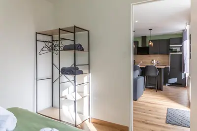 Cuisine ou kitchenette dans l'établissement Le Charme Digoinais