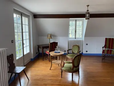 Coin salon dans l'établissement Longue Vue en Arbois