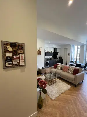 Coin salon dans l'établissement Loft Pasteur - Homillesime