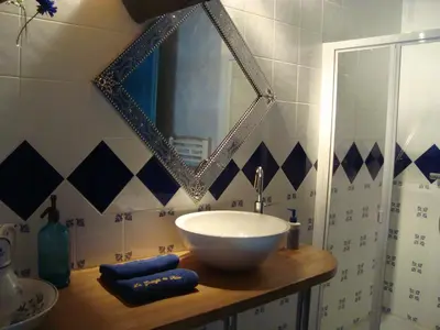Salle de bains dans l'établissement La Grange de Félix