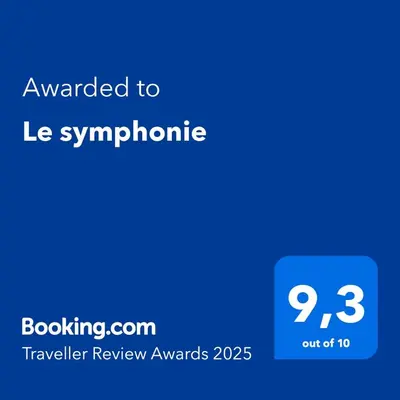 Certificat, récompense, panneau ou autre document affiché dans l'établissement Le symphonie