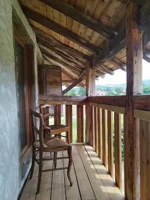 Balcon ou terrasse dans l'établissement Gîte Les Petits Belézins