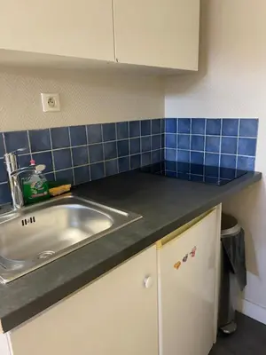 Cuisine ou kitchenette dans l'établissement Studio rénové gare Dijon