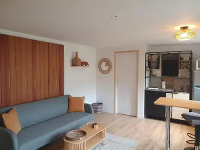 Coin salon dans l'établissement Maison de la fontaine aux daims