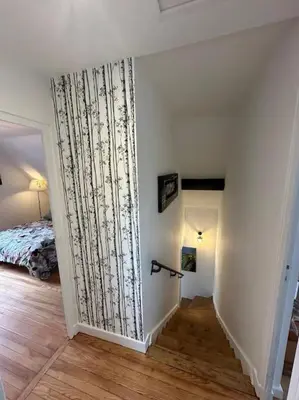Un ou plusieurs lits dans un hébergement de l'établissement maison en ville Karine et Flavie