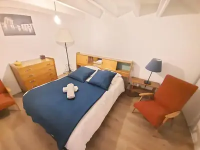 Un ou plusieurs lits dans un hébergement de l'établissement Legrand - 90m2, 6 Prs, 3 Ch, Proche Gare