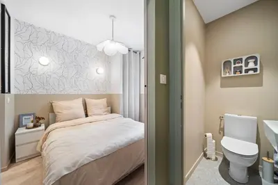Salle de bains dans l'établissement MABULLE, Originalité et Confort au cœur de Dijon