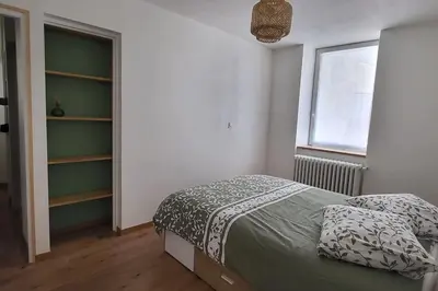 Un ou plusieurs lits dans un hébergement de l'établissement Appartement 2 pièces Le Louveteau