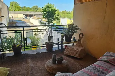 Balcon ou terrasse dans l'établissement Maison de ville