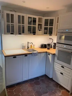 Cuisine ou kitchenette dans l'établissement Gîte bourguignon premium