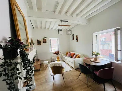 Coin salon dans l'établissement Le Havre d'Olga - Homillesime