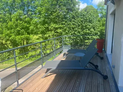 Balcon ou terrasse dans l'établissement Harmonie Chalain Appartements