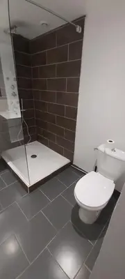 Salle de bains dans l'établissement Le gîte 