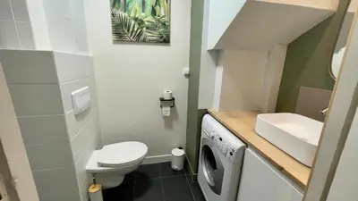 Salle de bains dans l'établissement Les Vignes - T2 cosy, calme, excentré