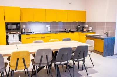 Cuisine ou kitchenette dans l'établissement Uch-y-Gite