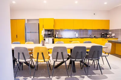 Cuisine ou kitchenette dans l'établissement Uch-y-Gite