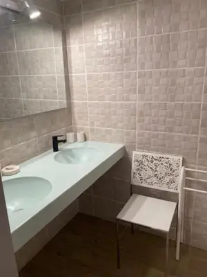 Salle de bains dans l'établissement Au calme