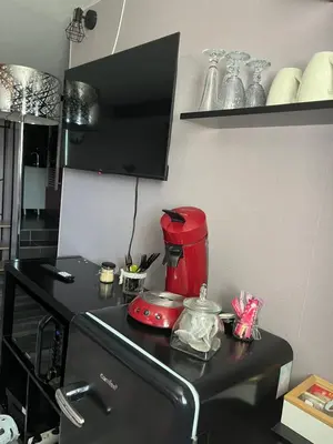 Cuisine ou kitchenette dans l'établissement La colline matourine