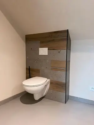 Salle de bains dans l'établissement La mezzanine